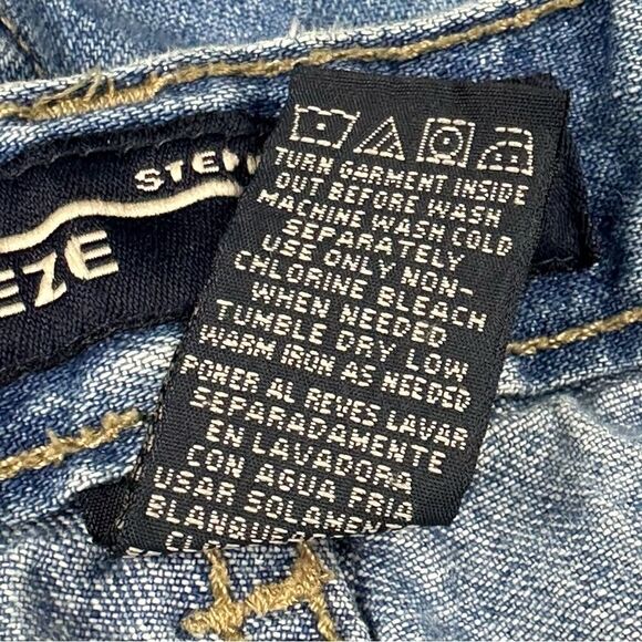 Stephen Hardy Squeeze Jeans Womens 11/12 Flare Leg Bellbottom Glitter Front Blue - Picture 15 of 16